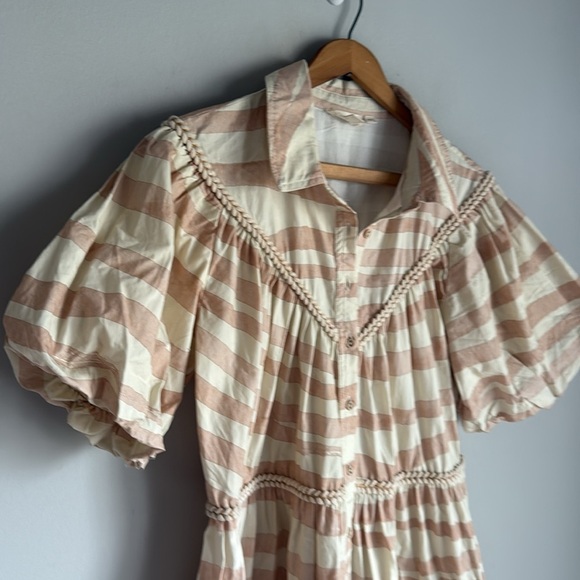 Anthropologie Let Me Be Embroidered Tiered Mini Dress Small - Picture 6 of 15